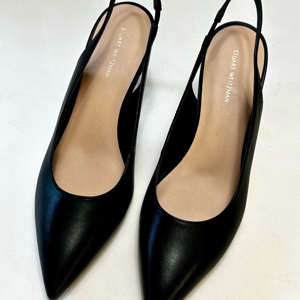 Stuart Weitzman Classic Black Pointed Heels